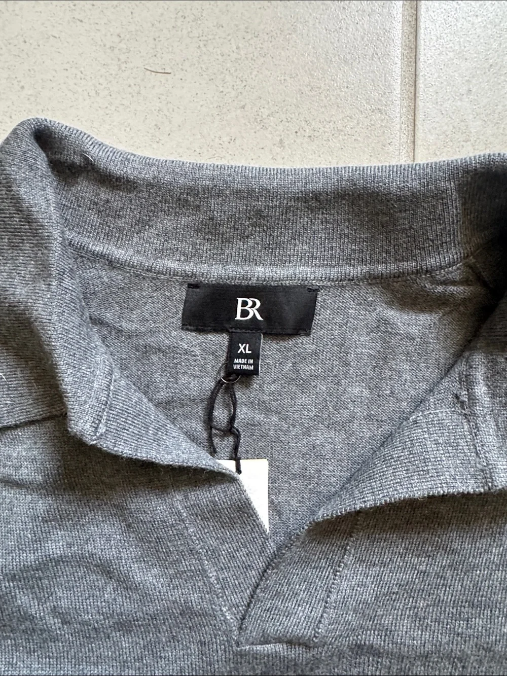 Banana Republic Men's Dark Gray V-Neck Sweater